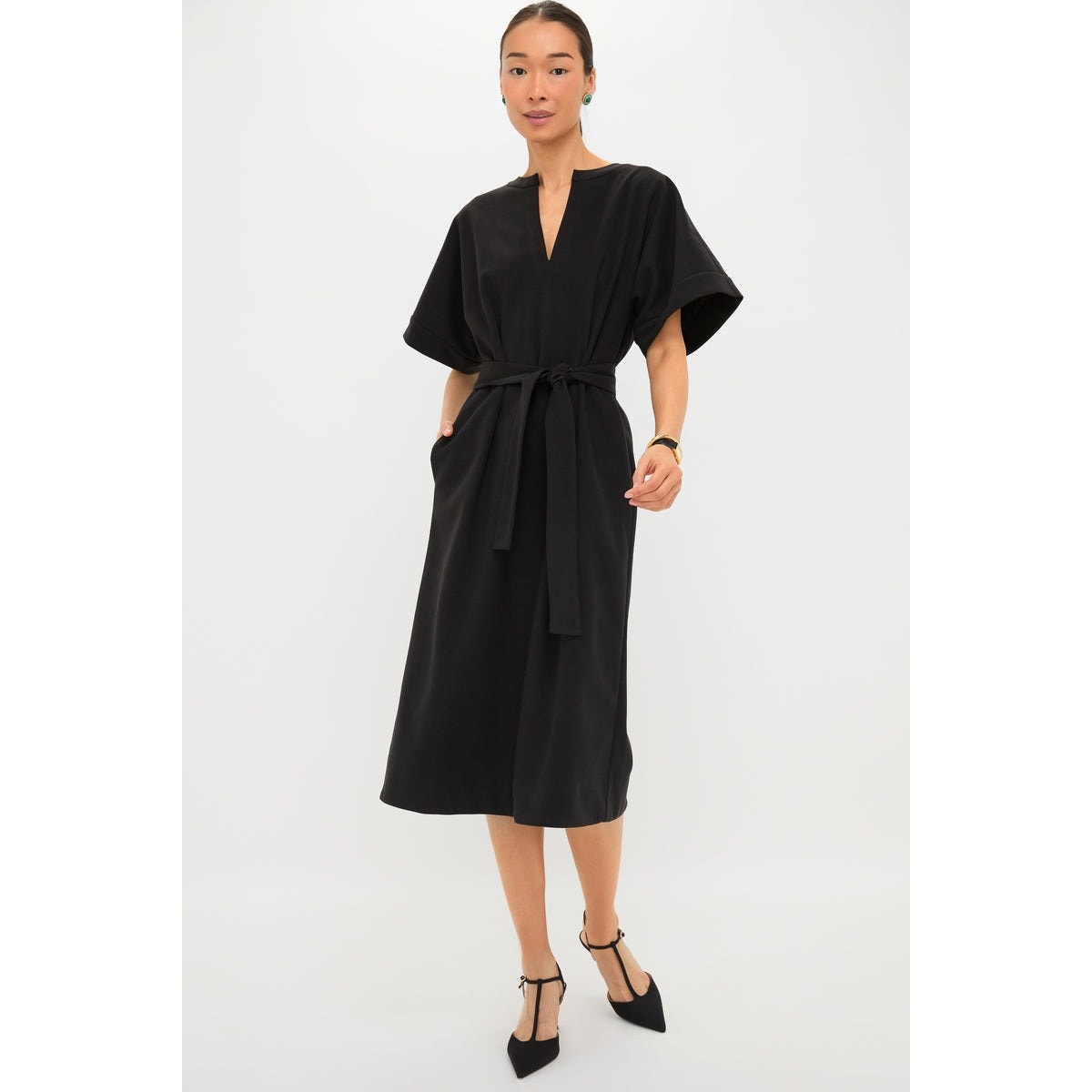 Tuckernuck Black Double Face Flannel Gianna Dress Size Xs Nwt Retail $148
